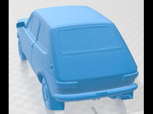 Fiat 127 Printable Car 3D Print Model