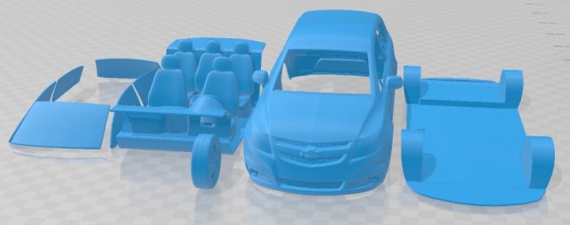 Chevrolet Sail 2012 Printable Car Model Cetak 3D .c4d .max .obj .3ds .fbx .stl .blend