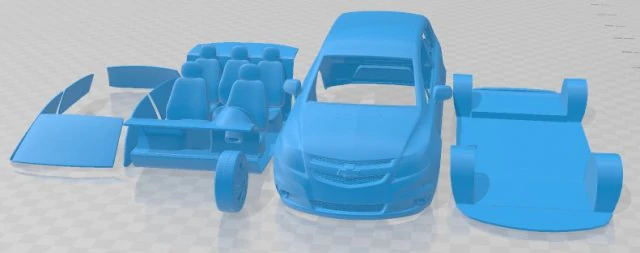 Chevrolet Sail 2012 Printable Car 3D Print Model .c4d .max .obj .3ds .fbx .stl .blend 