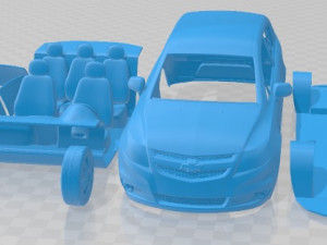 Chevrolet Sail 2012 Printable Car 3D Print Model