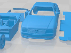 Mercedes SL500 AMG R129 1989 Coche imprimible Modelo de impresión 3D
