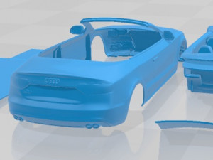 Audi S5 Convertible 2012 Printable Car Modèles 3D en vedette