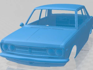Auto con carrozzeria stampabile Datsun 1600 Deluxe 1968 Modello di stampa 3D