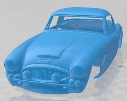 Austin Healey 3000 MK II Printable Body Car 3D-Druckmodell .c4d .max .obj .3ds .fbx .stl .blend 