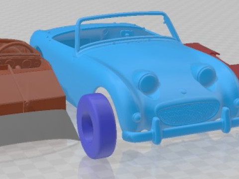 Austin Healey Sprite Printable Car Modèles 3D en vedette