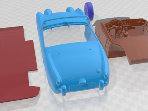 Austin Healey Sprite Printable Car Modèles 3D en vedette