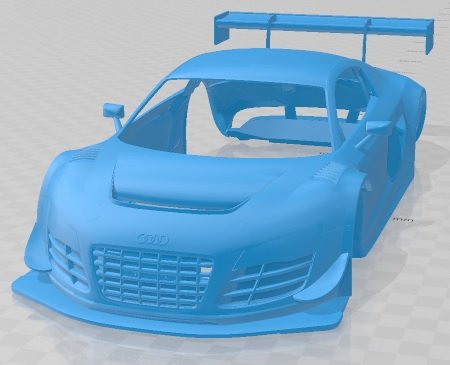 Audi R8 LMS Ultra Printable Body Car Modelo de impresión 3D .c4d .max .obj .3ds .fbx .stl .blend 