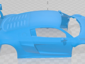 Audi R8 LMS Ultra Printable Body Car Modelo de impresión 3D