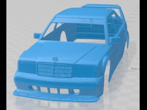 Merecedes Benz 190 EVO II Printable Body Car 3D-Druckmodell