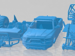Dodge Ram 1500 Rebel 2019 Monstertruck Printable Car 3Dプリントモデル