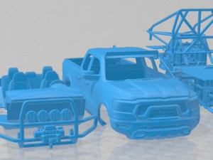 Dodge Ram 1500 Rebel 2019 Monstertruck Printable Car Modèles 3D en vedette