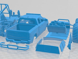 Dodge Ram 1500 Rebel 2019 Monstertruck Printable Car Modèles 3D en vedette