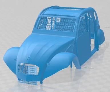Citroen 2CV Cross Printable Body Car 3D Print Model .c4d .max .obj .3ds .fbx .stl .blend 