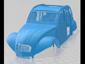 Citroen 2CV Cross Printable Body Car 3D Print Model