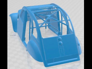 Citroen 2CV Cross Printable Body Car 3D Print Model