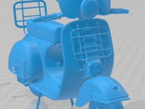 Vespa 5 Printable Motorbike 3D Print Model