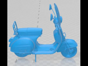 Vespa 5 Printable Motorbike 3D Print Model
