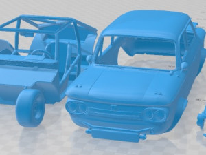 NSU 1300 TTS Printable Car 3Dプリントモデル