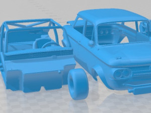 NSU 1300 TTS Printable Car Modelo de Impressão 3D