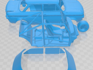 NSU 1300 TTS Printable Car Modelo de Impressão 3D