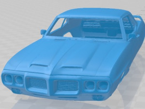Pontiac Firebird Trans Am 1969 Printable Body Car 3D Print Model