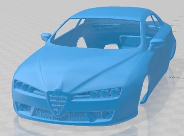 Alfa Romeo Brera 2011 Printable Body Car 3D Print Model .c4d .max .obj .3ds .fbx .stl .blend