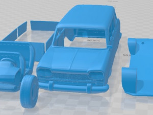 Fiat 2300 Familiare 1963 Printable Car 3D Print Model