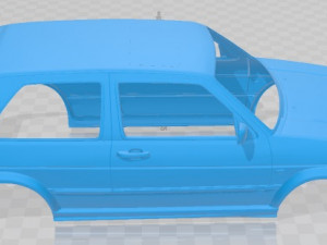 Volkswagen Golf II VR6 Printable Body Car 3D प्रिंट मॉडल