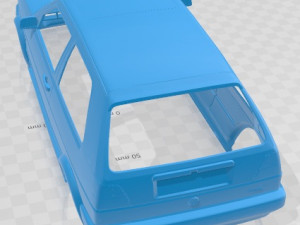 Volkswagen Golf II VR6 Printable Body Car 3D प्रिंट मॉडल