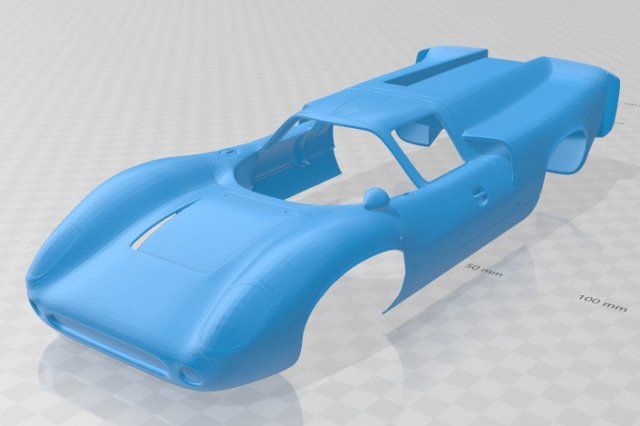 Lola MKIII T70 Printable Body Car 3D Принт Модель .c4d .max .obj .3ds .fbx .stl .blend 