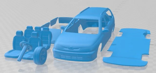 Renault Laguna Estate 1998 Printable Car 3D Print Model .c4d .max .obj .3ds .fbx .stl .blend 