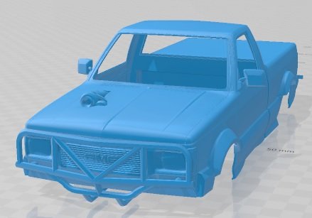 GMC Syclone 1991 Race Printable Body Car Modelo de impresión 3D .c4d .max .obj .3ds .fbx .stl .blend 