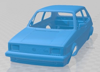 Volkswagen Rabbit MKI GTI 1974 Printable Body Car 3D Print Model .c4d .max .obj .3ds .fbx .stl .blend 