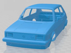 Volkswagen Rabbit MKI GTI 1974 Printable Body Car 3D Print Model