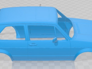 Volkswagen Rabbit MKI GTI 1974 Printable Body Car 3D Print Model