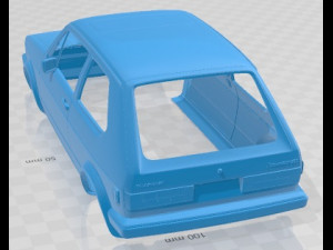 Volkswagen Rabbit MKI GTI 1974 Printable Body Car 3D Print Model