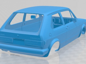 Volkswagen Rabbit MKI GTI 1974 Printable Body Car 3D Print Model