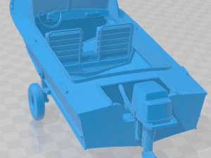 Old Vintage Worned Power Boat Printable 3D Print Model