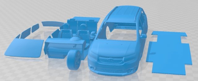 Lada Largus 2016 Printable Car 3D 프린트 모델 .c4d .max .obj .3ds .fbx .stl .blend 