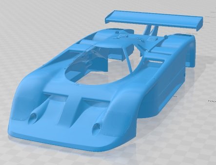 Nissan GTP ZX Turbo 1985 Printable Body Car Model do druku 3D .c4d .max .obj .3ds .fbx .stl .blend 