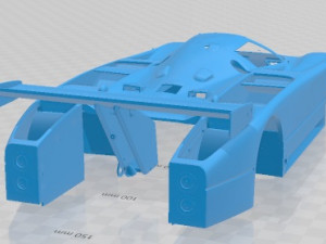 Nissan GTP ZX Turbo 1985 Printable Body Car Model do druku 3D