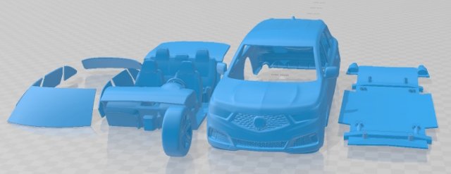 Acura Mdx A Spec 2019 Printable Car Modello di stampa 3D .c4d .max .obj .3ds .fbx .stl .blend 