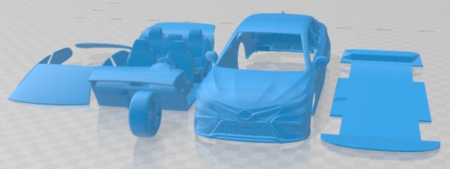 Toyota Camry XSE 2021 Printable Car 3D Принт Модель .c4d .max .obj .3ds .fbx .stl .blend 