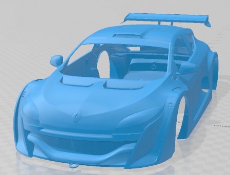 Renault Megane Trophy II Printable Body Car Model do druku 3D .c4d .max .obj .3ds .fbx .stl .blend 