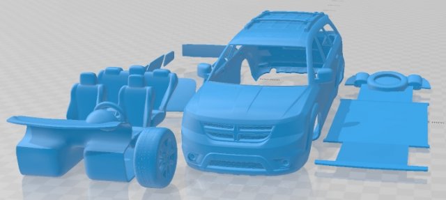 Dodge Journey 2011 Printable Car Modello di stampa 3D .c4d .max .obj .3ds .fbx .stl .blend 