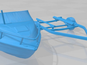 Bayliner Boat with Trailer 3D Baskı Modeli