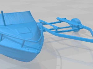 Bayliner Boat with Trailer 3D Print Model