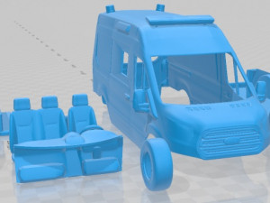Transit Ambulance Printable Van 3D Принт Модель