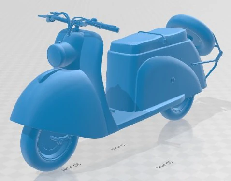 Soviet scooter Tula T200 Printable Motorbike 3D Print Model .c4d .max .obj .3ds .fbx .stl .blend 
