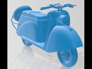 Soviet scooter Tula T200 Printable Motorbike Modelo de Impressão 3D